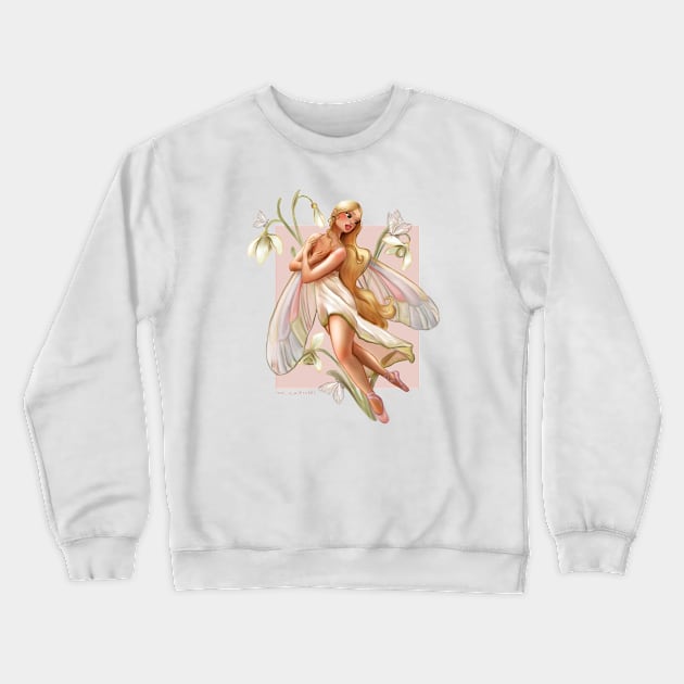 Snowdrop Fairy Crewneck Sweatshirt by Nixi